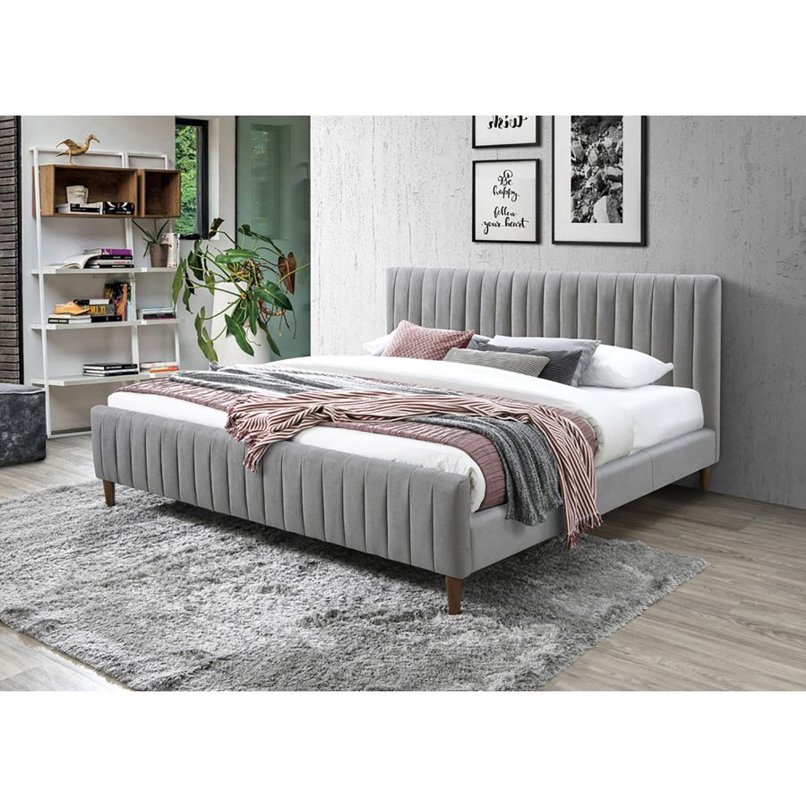 Sasha King Bed - Light Grey
