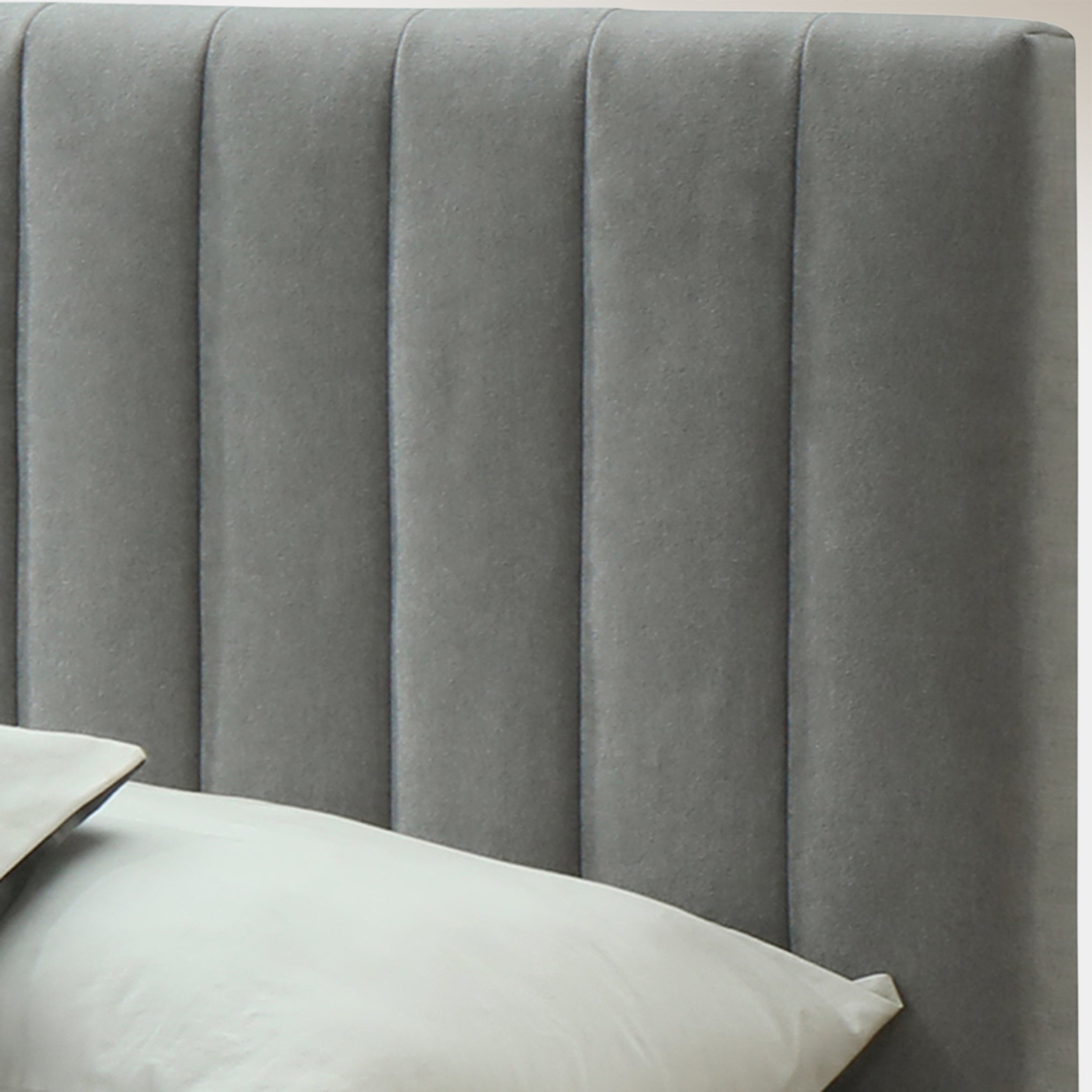Sasha King Bed - Light Grey