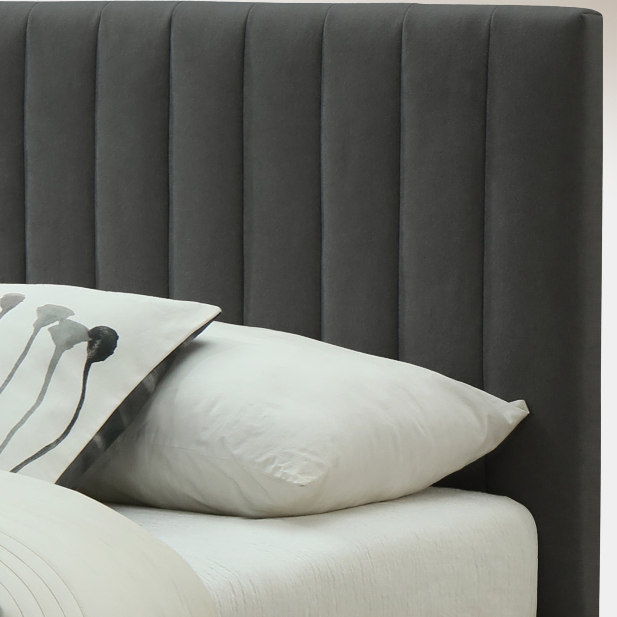 Sasha Queen Bed - Charcoal