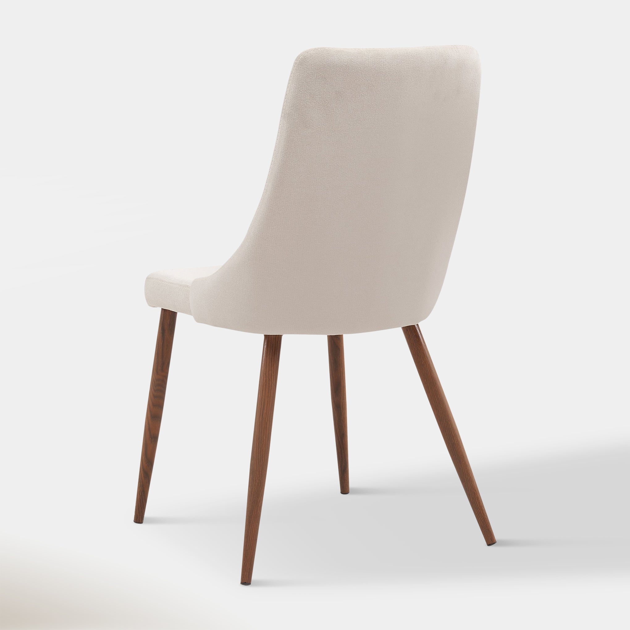 Beau Dining Chair - Beige & Walnut