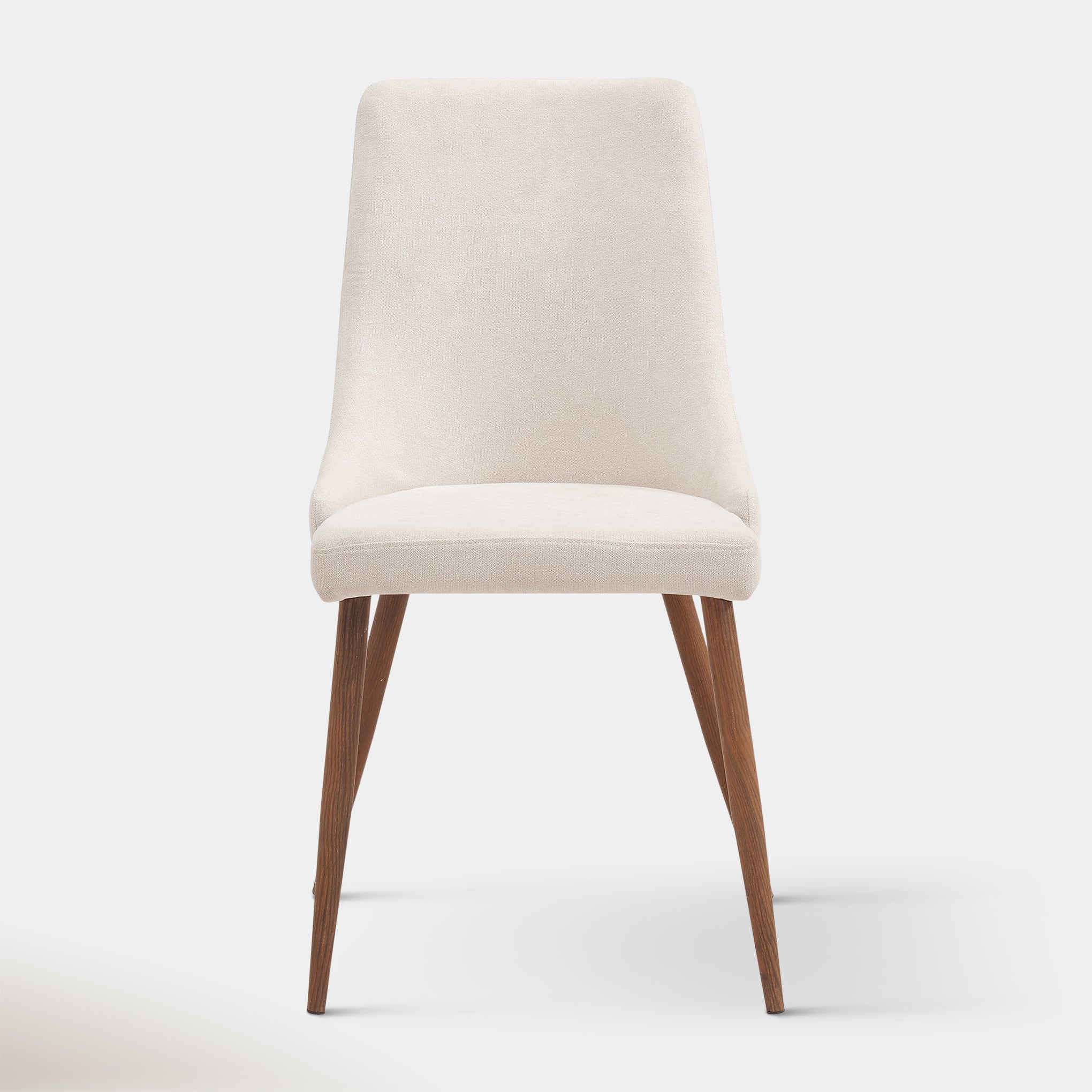 Beau Dining Chair - Beige & Walnut