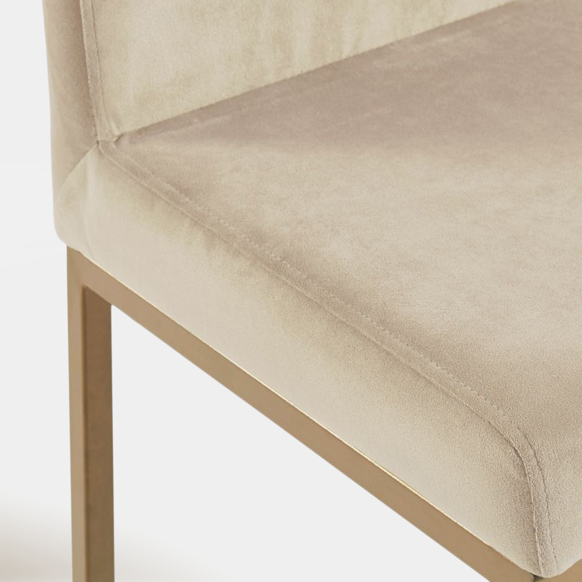 Dray Counter Stool - Grey Velvet & Gold