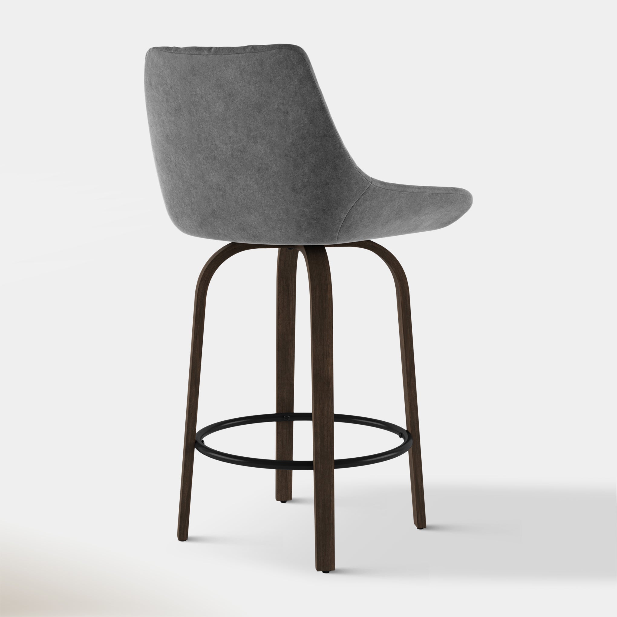 Kenzy Counter Stool - Grey Velvet