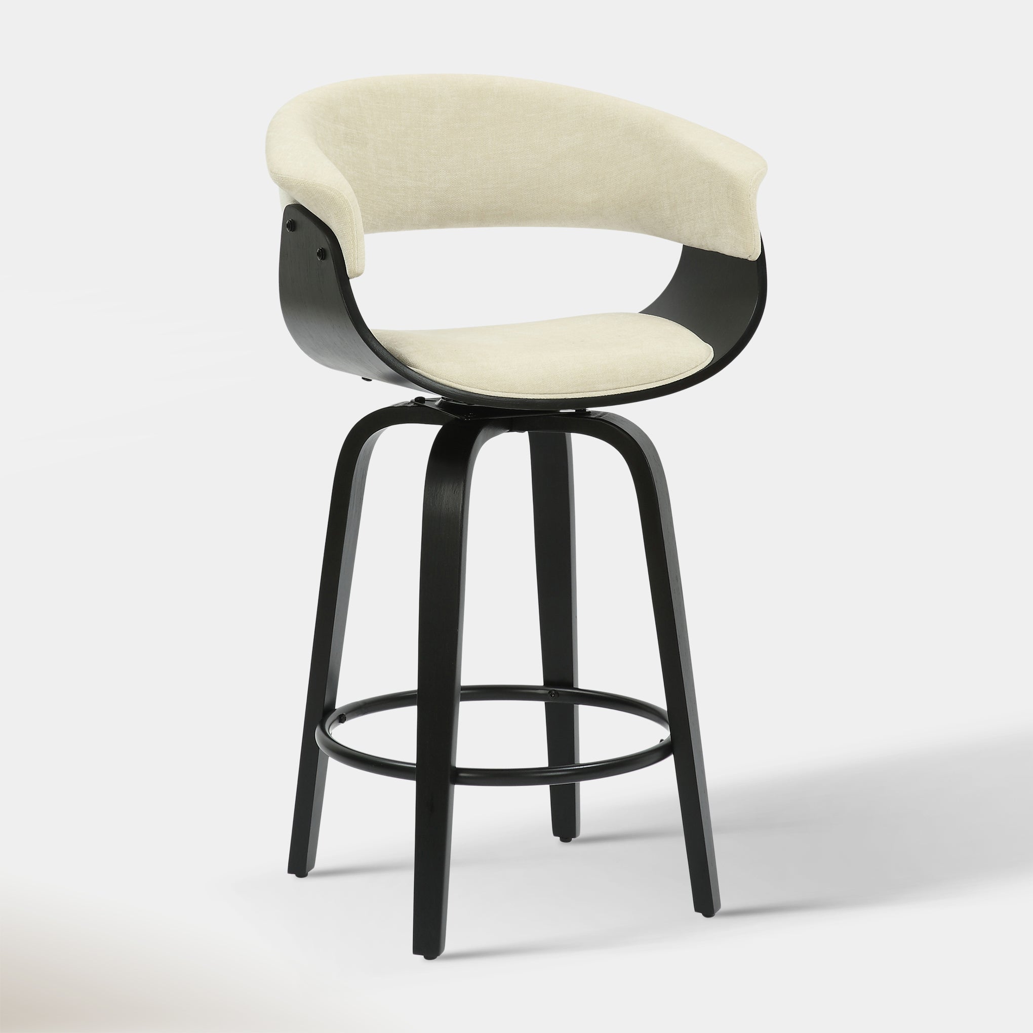 Jerreau Counter Stool - Beige & Black