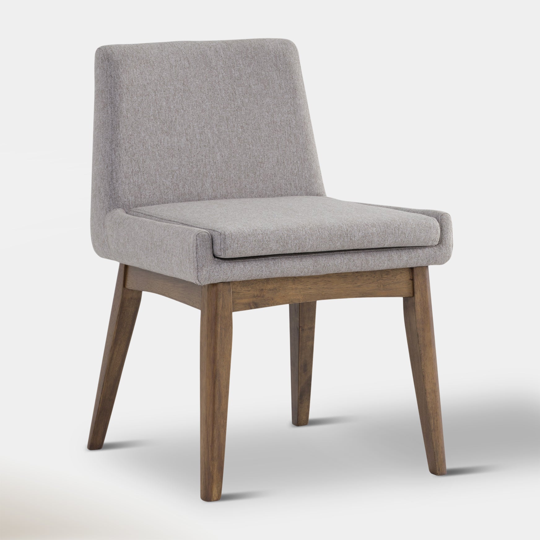Chanel Dining Chair - Light Grey & Walnut