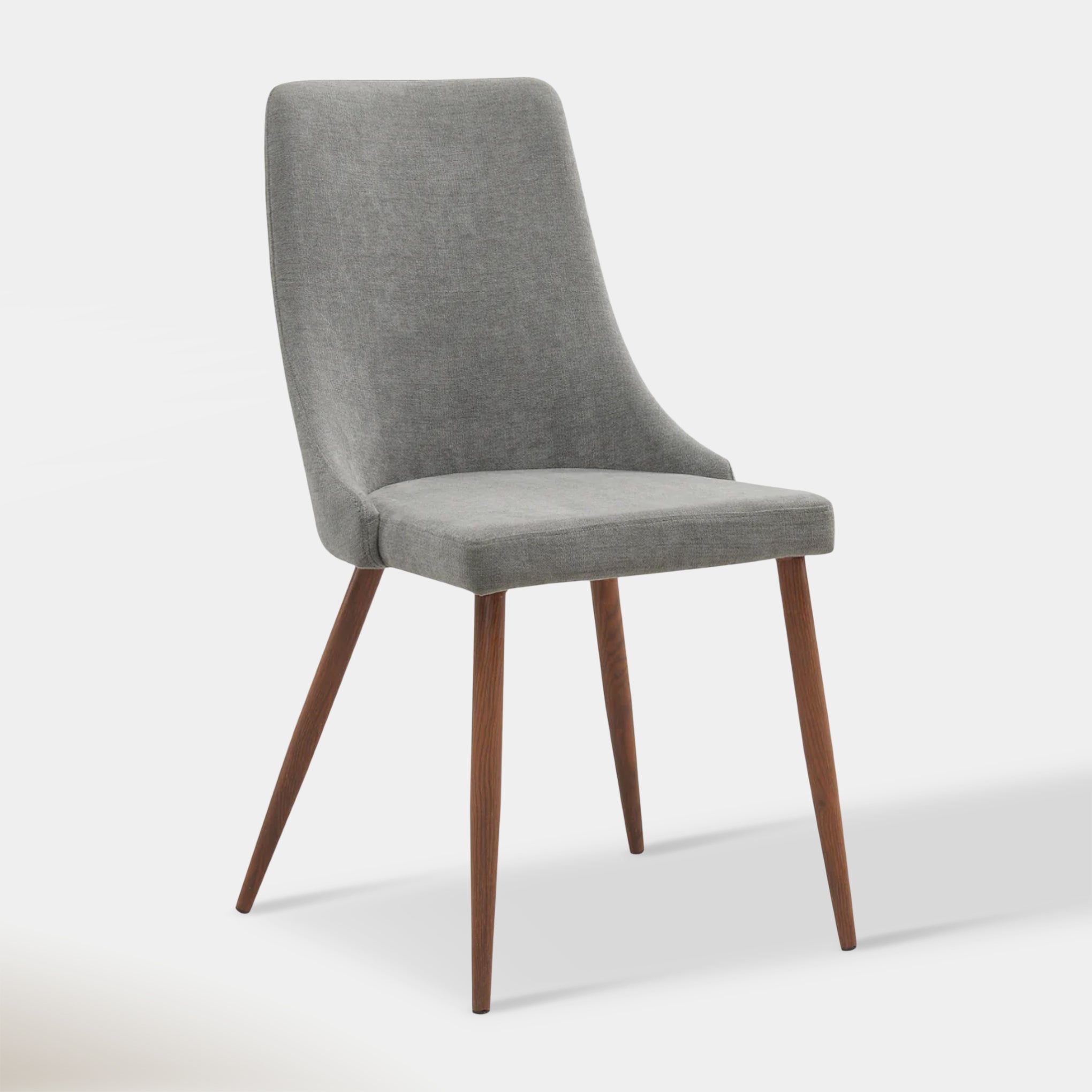 Beau Dining Chair - Grey & Walnut
