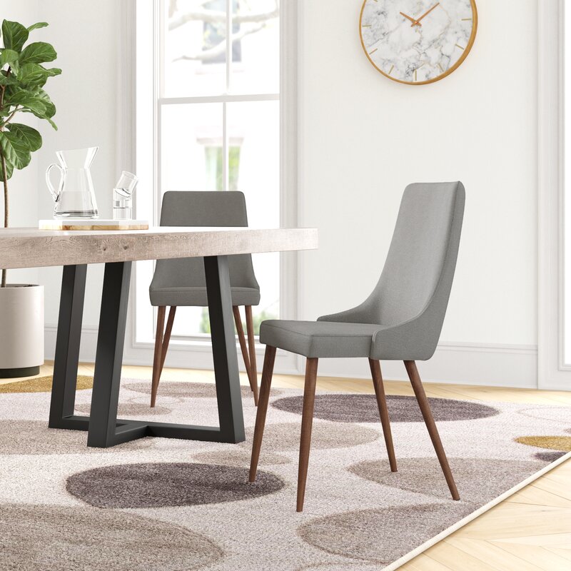Beau Dining Chair - Grey & Walnut