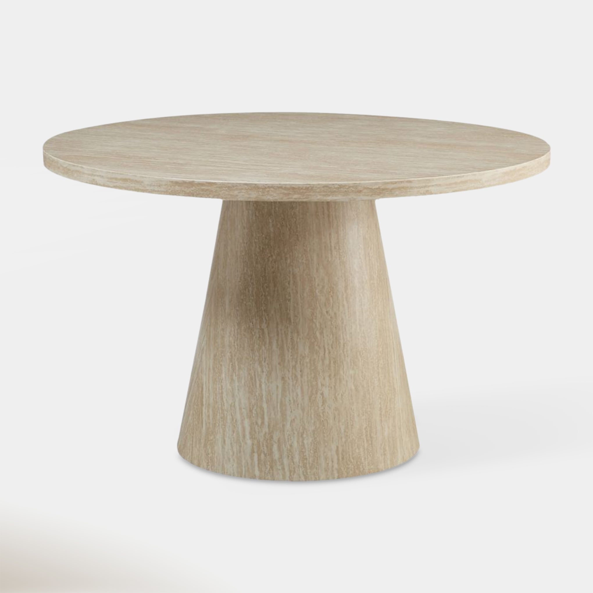Alysia Round Pedestal Dining Table - Ivory