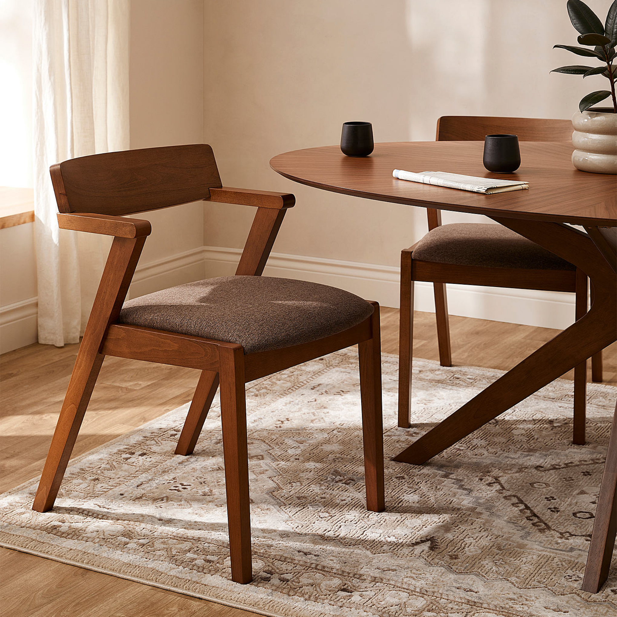 Zola Dining Chair - Chesnut & Walnut