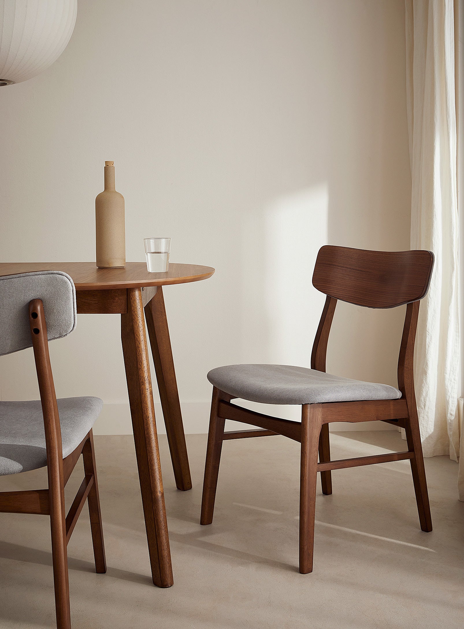 Amara Dining Chair - Smoke & Walnut