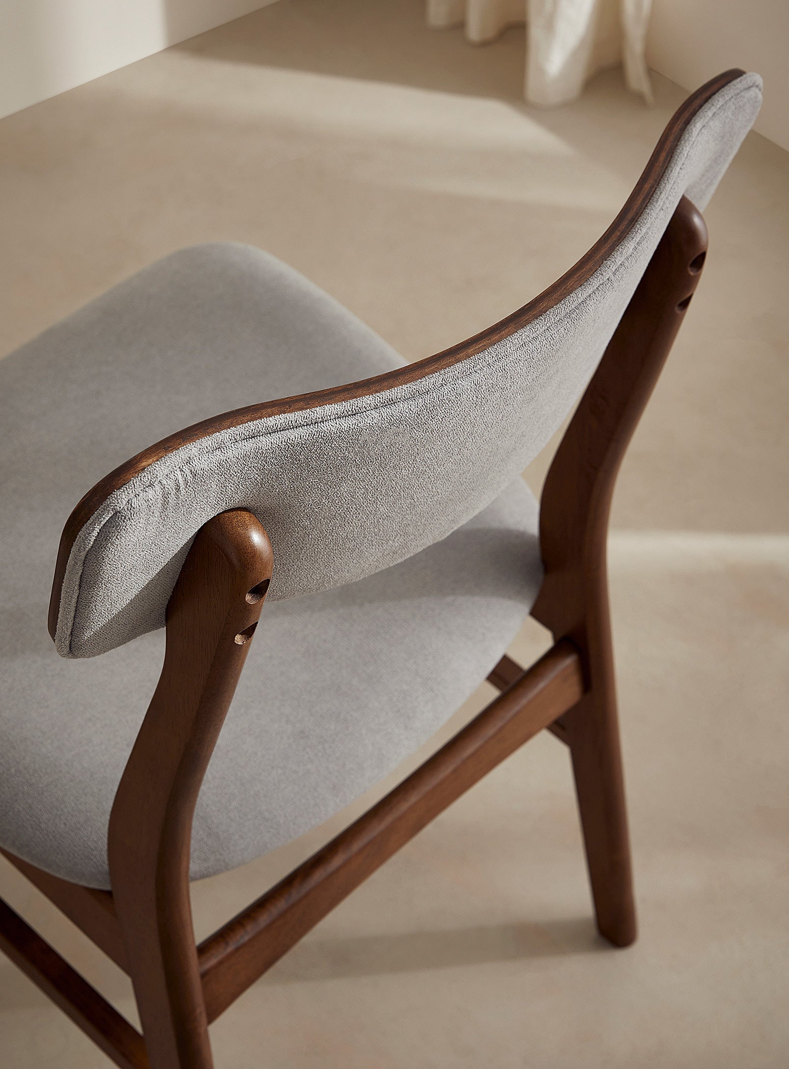 Amara Dining Chair - Smoke & Walnut
