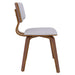 Zaki Dining Chair - Grey & Walnut - Hoft Home