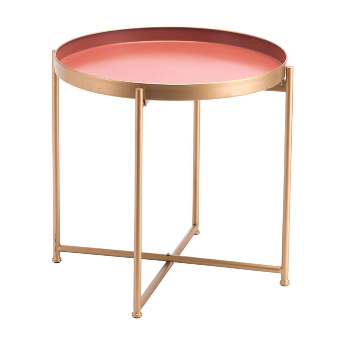 Red Short End Table Pink | Hoft Home