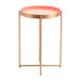 Red Tall End Table Pink | Hoft Home