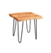 Driftwood Live Edge Solid Acacia Side Table with Hairpin Legs | Hoft Home