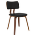 Zaki Dining Chair - Black & Walnut - Hoft Home