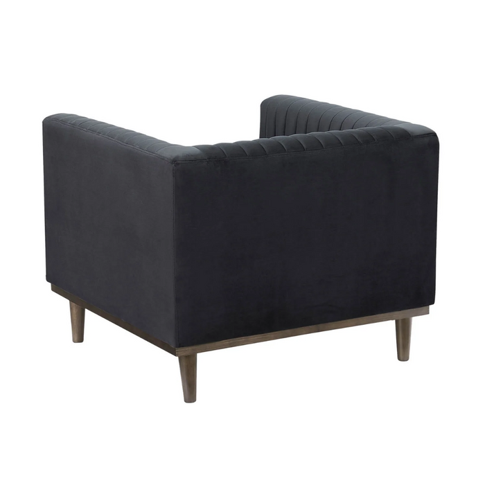 Magnus Lounge Chair - Black Velvet - Hoft Home