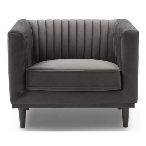 Magnus Lounge Chair - Stone Grey Velvet - Hoft Home