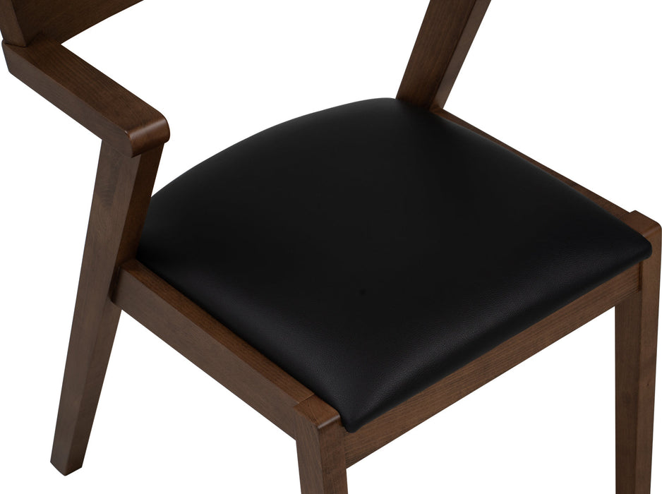 Zola Dining Chair - Walnut & Black