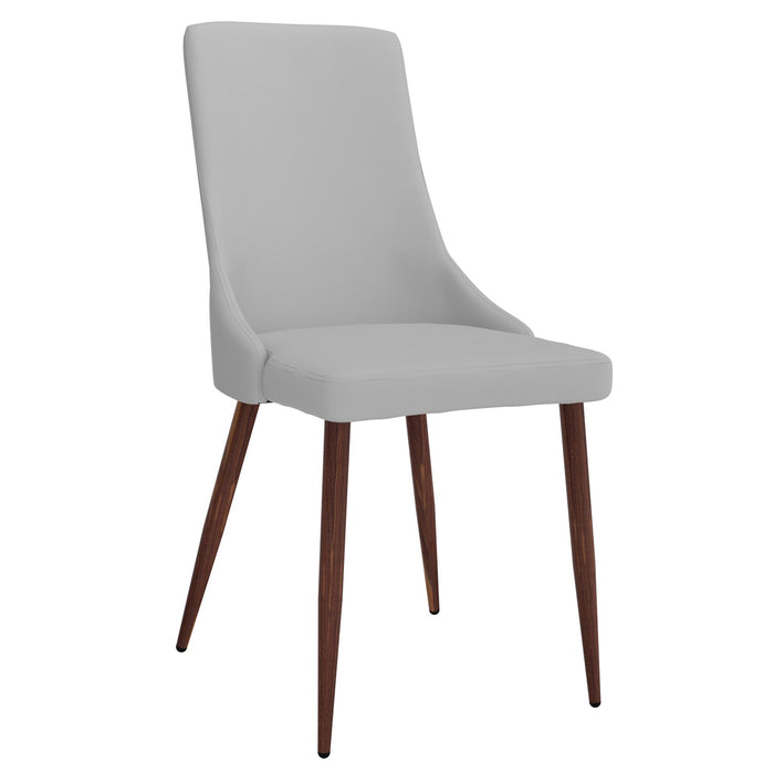 Beau Chair - Light Grey & Walnut