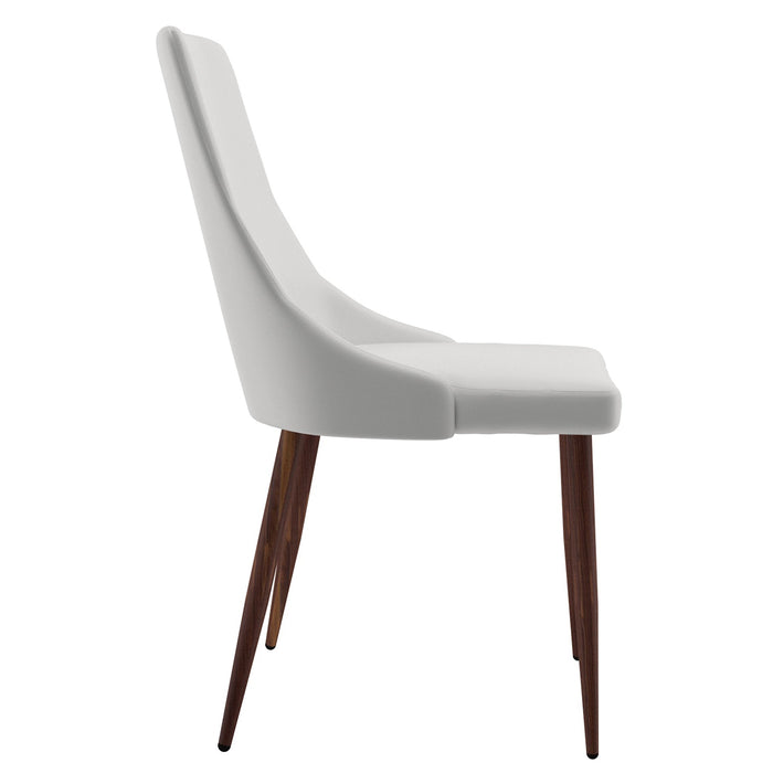 Beau Chair - White & Walnut