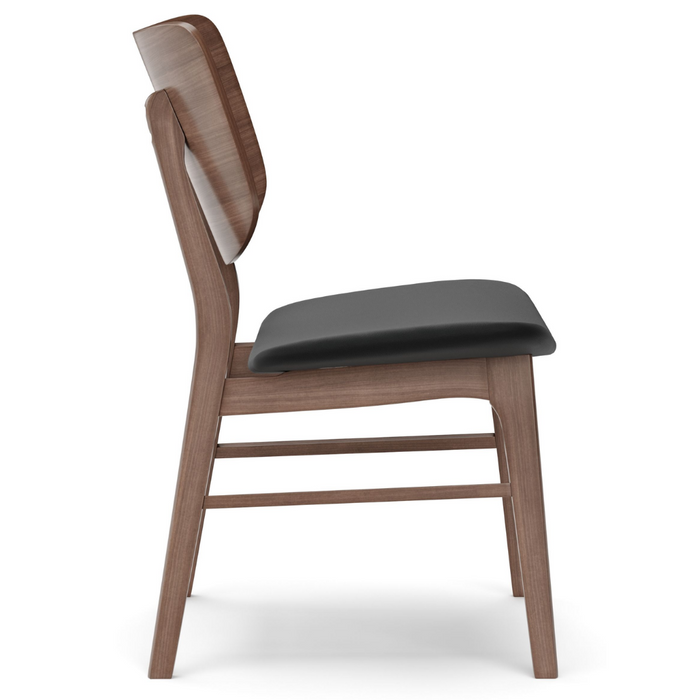 Anders Dining Chair - Walnut & Black Leather - Ifortifi Canada